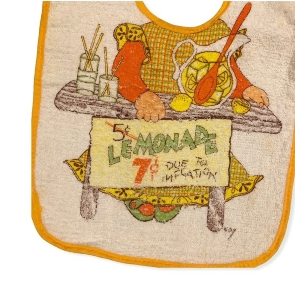 Inflation Joke Lemonade Stand Baby‎ Bib Vintage